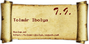 Tolmár Ibolya névjegykártya