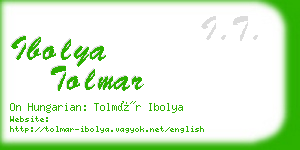 ibolya tolmar business card